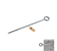 GeZu Impex Eye Bolt 350 mm Galvanised Set of 4 Eye screws hooks heavy duty screw in