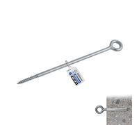 GeZu Impex Eye Bolt 500 mm Galvanised Set of 8 Eye screws hooks heavy duty screw in