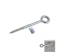 GeZu Impex Eye Bolt 90 mm Galvanised Set of 16 Eye screws hooks heavy duty screw in
