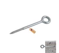 GeZu Impex Eye Bolt 90 mm Galvanised Set of 8 Eye screws hooks heavy duty screw in