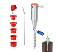 Gezu Impex Fence Post Parasol Spike Support Hot Dip Galvanised Rotary Washing Line - R 25 To R 62 mm (Pack Of 8)