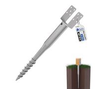 GeZu Impex Ground Screw 96 x 96 x 865 mm Hot Dip Galvanised Set of 8 Single Screw Floor Sleeves, Pole, Support Legs