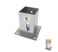 Gezu Impex Heavy Duty Bolt Down Concrete Fence Pergola Post Bracket Hot Dip Galvanised - (Pack Of 4) 91 X 91 mm
