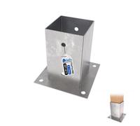Gezu Impex Heavy Duty Bolt Down Concrete Fence Pergola Post Bracket Hot Dip Galvanised - (Pack Of 8) 71 X 71 mm
