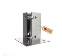 Gezu Impex Heavy Duty Bolt Down Concrete Fence Post Support Hot Dip Galvanised Metal Garden Posts - 100 X 100 mm (Pack Of 16)