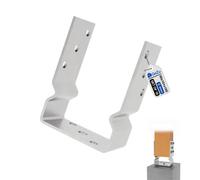 Gezu Impex Heavy Duty Bolt Down Fence Post Bracket Hot Dip Galvanised Support For Fences Outdoor Pergola - (Pack Of 16) 101 X 150 mm