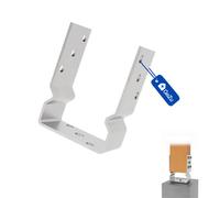 Gezu Impex Heavy Duty Bolt Down Fence Post Bracket Hot Dip Galvanised Support For Fences Outdoor Pergola - (Pack Of 4) 91 X 150 mm