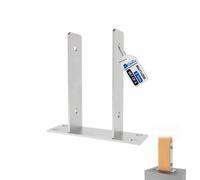 Gezu Impex Heavy Duty Bolt Down Fence Post Support Hot Dip Galvanised Pergola Bracket Holder - (Pack Of 8) 71 X 200 mm