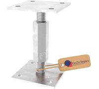 Gezu Impex Heavy Duty Electroplated Pergola Post Support Bolt Down - Fence Foot Anchor - 100 X 100 mm