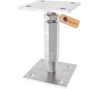 Gezu Impex Heavy Duty Electroplated Pergola Post Support Bolt Down - Fence Foot Anchor - 80 X 80 mm