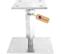 Gezu Impex Heavy Duty Electroplated Pergola Post Support Bolt Down - Fence Foot Anchor - 80 X 80 mm