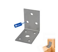 Gezu Impex Heavy Duty Galvanised Steel Angle Bracket Corner Bracket Corner Brace For Construction - 50 X 50 X 35 mm (Pack Of 28)