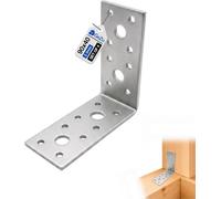 Gezu Impex Heavy Duty Galvanised Steel Angle Bracket Corner Bracket Corner Brace For Construction - 90 X 90 X 40 mm (Pack Of 4)