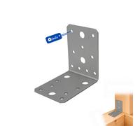 Gezu Impex Heavy Duty Galvanised Steel Angle Bracket Corner Bracket Corner Brace For Construction - 90 X 90 X 65 mm (Pack Of 18)