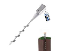 Gezu Impex Heavy Duty Ground Screw Hot Dip Galvanised Post Spike For Foundation - (Pack Of 4) 91 X 91 mm