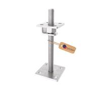 Gezu Impex Heavy Duty Hot Dip Galvanised Bolt Down Adjustable Post Support - Pergola Elevated Post Base- (Pack Of 12) 80 X 80 mm