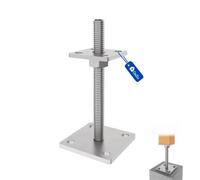 Gezu Impex Heavy Duty Hot Dip Galvanised Bolt Down Adjustable Post Support - Pergola Elevated Post Base - 80 X 80 mm