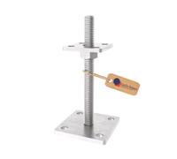 Gezu Impex Heavy Duty Hot Dip Galvanised Bolt Down Adjustable Post Support - Pergola Elevated Post Base - 70 X 70 mm