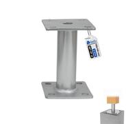 Gezu Impex Heavy Duty Hot Dip Galvanised Elevator Bolt Down Pergola Post Support - Pergola Base - 100 X 100 mm (Pack Of 16)