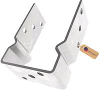 Gezu Impex Heavy Duty Hot Dip Galvanised Fence Post Support Bracket - Fence Foot Base Bracket - 91 X 150 mm