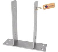 Gezu Impex Heavy Duty Hot Dip Galvanised Fence Post Support Bracket - Post Anchor Fence Post Bracket - 101 X 200 mm