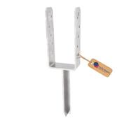 Gezu Impex Heavy Duty Hot Dip Galvanised In Concrete Pergola Post Support - Decking Anchor - 71 X 71 X 400 mm