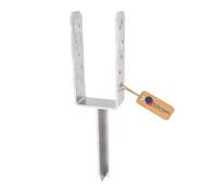 Gezu Impex Heavy Duty Hot Dip Galvanised In Concrete Pergola Post Support - Decking Anchor - 91 X 91 X 400 mm (Pack Of 4)
