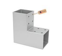 Gezu Impex Heavy Duty Hot Dip Galvanised Pergola L Shape Post Connector - 91 X 91 mm (Pack Of 4)