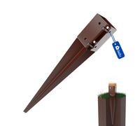 Gezu Impex Heavy Duty Pergola Post Ground Spike Anchor Oxide Red Support Holder For Fence Garden - 100 X 100 X 750 mm (Pack Of 4)