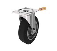 Gezu Impex Heavy Duty Swivel Castor Wheels For Trolleys Electroplated Galvanised Industrial Castors & Wheels - 160X40M (Pack Of 8)