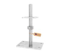 Gezu Impex Heavy Duty Zinc Flake Bolt Down Adjustable Post Support - Pergola Elevated Post Base - 100 X 100 mm