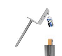 Gezu Impex In Concrete Hot Dip Galvanised Wooden Post Support - Base Bracket - 70 X 70 X 300 mm (Pack Of 4)