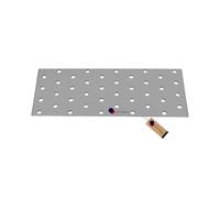 GeZu Impex Joining Plates 100 x 200 mm Galvanised Set of 10 Flat Perforated Metal Connector Sheet Joining Plates Wood