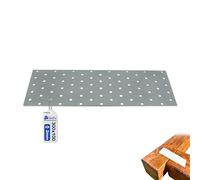 GeZu Impex Joining Plates 100 x 300 mm Galvanised Flat Perforated Metal Connector Sheet Joining Plates Wood