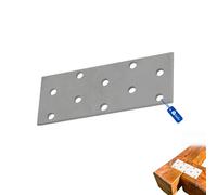 Gezu Impex Joining Plates 100 X 40 mm Galvanised Flat Perforated Metal Connector Sheet Joining Plates Wood(Pack Of 10)