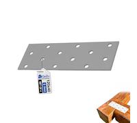GeZu Impex Joining Plates 40 x 120 mm Galvanised Set of 4 Flat Perforated Metal Connector Sheet Joining Plates Wood