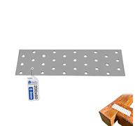 GeZu Impex Joining Plates 60 x 200 mm Galvanised Flat Perforated Metal Connector Sheet Joining Plates Wood