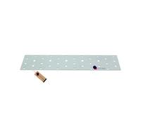 GeZu Impex Joining Plates 60 x 240 mm Galvanised Flat Perforated Metal Connector Sheet Joining Plates Wood
