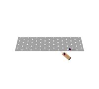 GeZu Impex Joining Plates 80 x 300 mm Galvanised Set of 4 Flat Perforated Metal Connector Sheet Joining Plates Wood