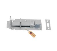 GeZu Impex Lock Bolt cranked 140 x 55 mm Set of 2 Door Bolt with Strike Plate Sliding Bolt Galvanized