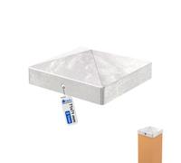 Gezu Impex Metal Fence Post Cap - Hot Dip Galvanised Pyramid Square Post Top Cap - 71 X 71 mm