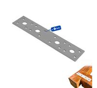 Gezu Impex Perforated Flat Connector Plates 175 X 40 X 3 mm Galvanized Heavy Duty Joining Plates (Pack Of 4)