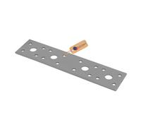 Gezu Impex Perforated Flat Connector Plates 175 X 40 X 3 mm Galvanized Heavy Duty Joining Plates (Pack Of 10)