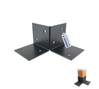 GeZu Impex Pergola Floor Bracket 71x71mm Anthracite Powder Coated Wooden Pergola Kit Floor Plates Ground Fixing Floor Support Post Connector Bracket