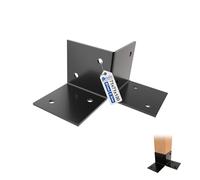 GeZu Impex Pergola Floor Bracket 71x71mm Black Powder Coated Wooden Pergola Kit Floor Plates Ground Fixing Floor Support Post Connector Bracket