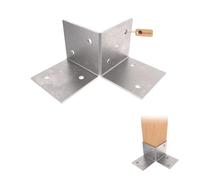 GeZu Impex Pergola Floor Bracket 71x71mm Hot Dip Galvanised Set of 4 Wooden Pergola Kit Floor Plates Ground Fixing Floor Support Post Connector Bracket