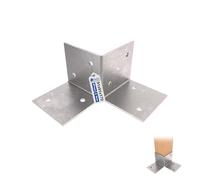 GeZu Impex Pergola Floor Bracket 91 x 91 mm | Hot Dip Galvanised Wooden Pergola Kit Floor Plates Ground Fixing Floor Support Post Connector Bracket