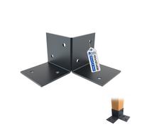 Gezu Impex Pergola Floor Bracket Anthracite Grey - Fence Post Corner Bolt Down Bracket - 121X121mm