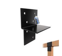 Gezu Impex Pergola Floor Bracket Black - Fence Post Corner Bolt Down Bracket - 91X91mm (Pack Of 4)