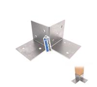 Gezu Impex Pergola Floor Bracket Hot Dip Galvanised - Fence Post Corner Bolt Down Bracket - 71X71mm